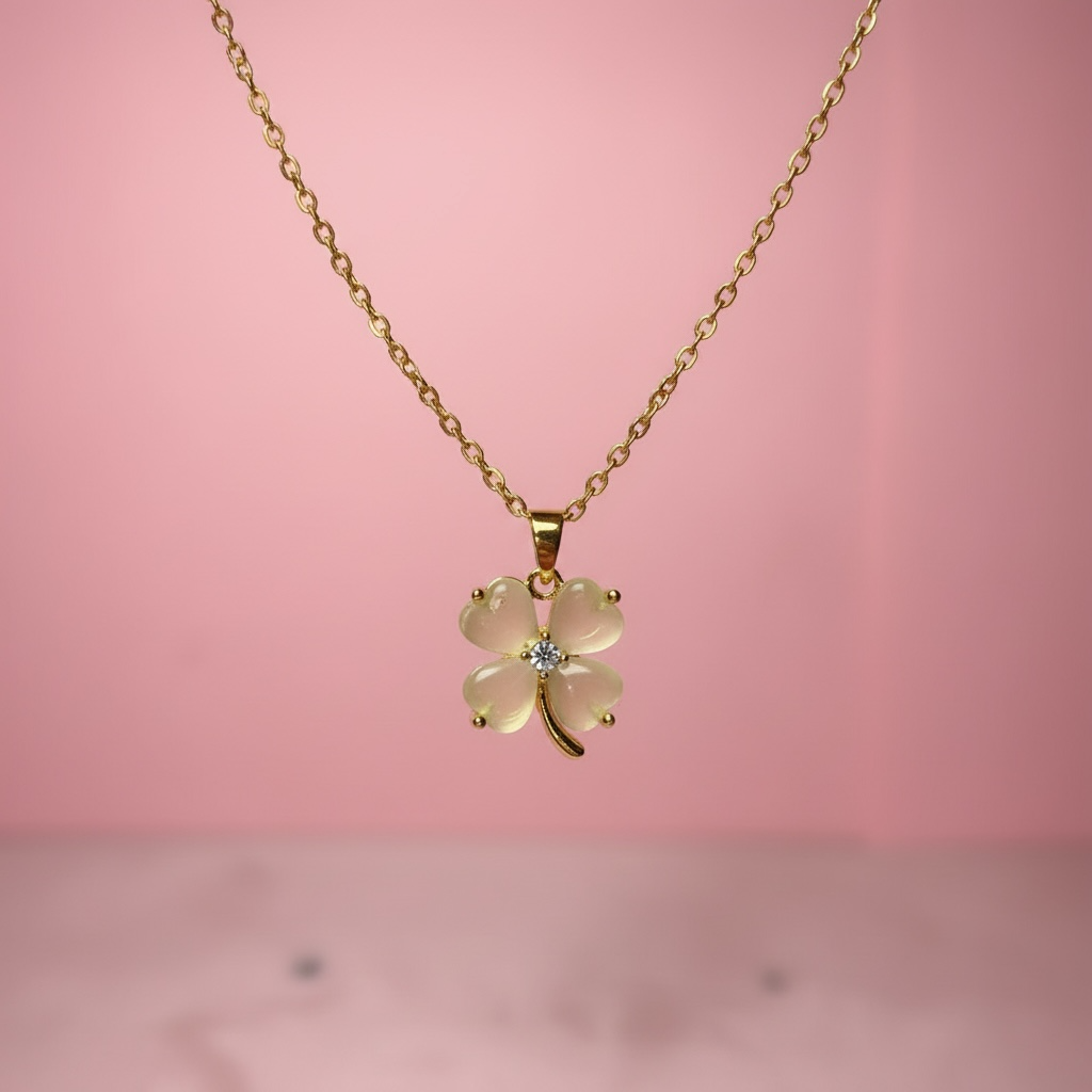 Lucky Glow Clover Necklace