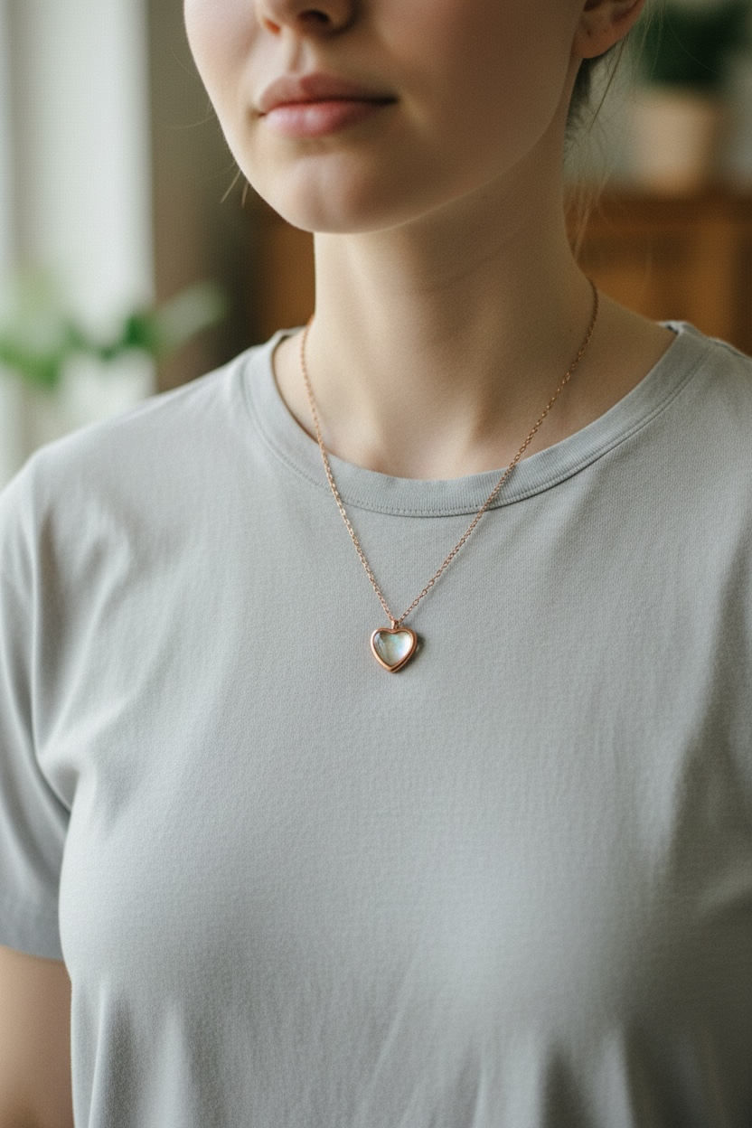 Golden Glow Heart Necklace