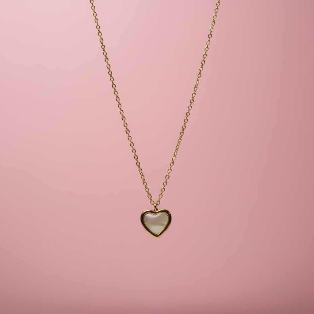 Golden Glow Heart Necklace